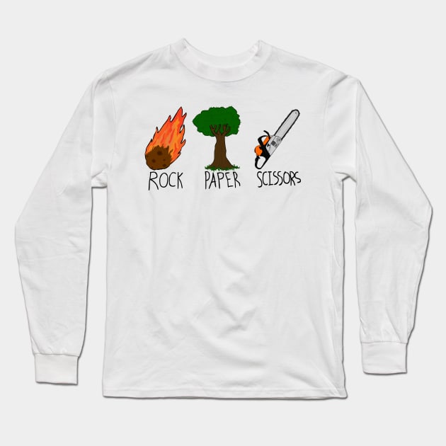 Rock, Paper, Scissors! Long Sleeve T-Shirt by Cowzai